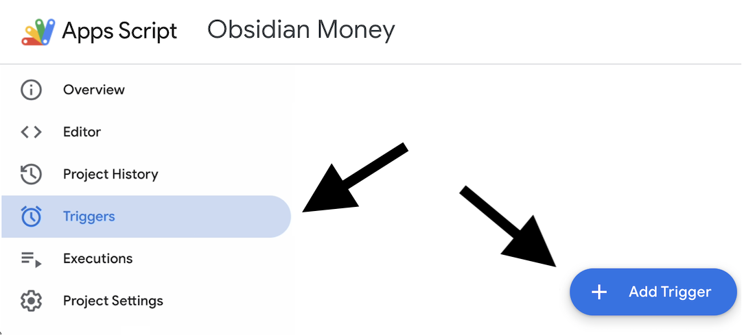 Add trigger dialog: event source and type